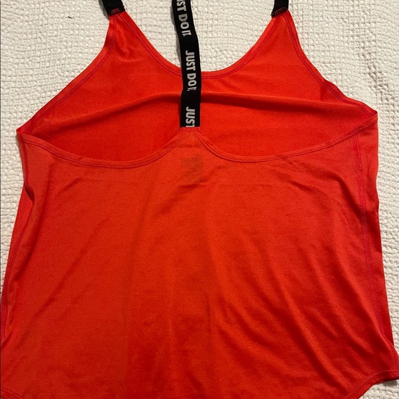 Nike women’s tank. Red with black straps. Sz M - Picture 2 of 3